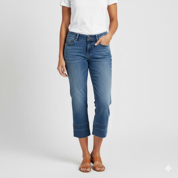 Joe's Jeans Socialite Kicker Capri Jeans Cuffed Denim Low Rise Flap Pockets 26 - Picture 1 of 16
